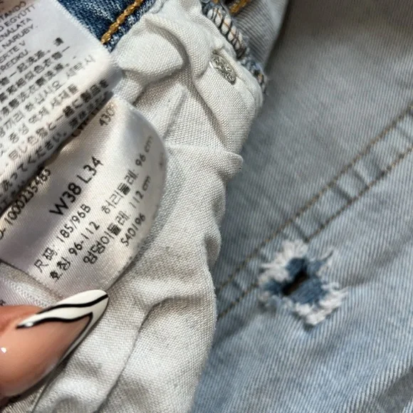 Levi’s Regular Relaxed Fit Mens Distressed Denim - Picture 8 of 8